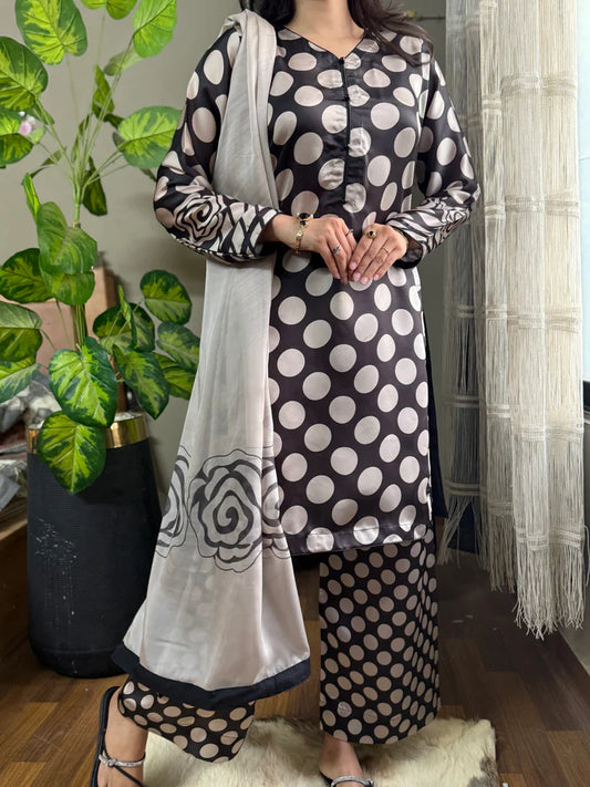 DIGITAL PRINTED SLIK 3PCS (POLKA)