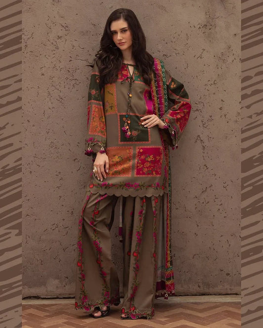 Digital Print Silk 3pcs (CHOCOLATY)