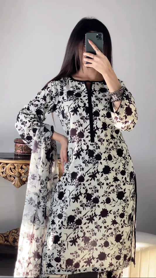 DIGITAL PRINTED SWISS LAWN 3pcs (ANEELA’S SKIN)