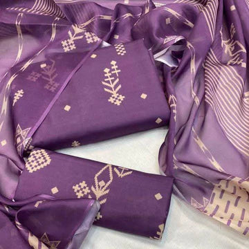 DIGITAL PRINTED SWISS LAWN 3pcs (UNSTICHED) (PURPLE AROW)
