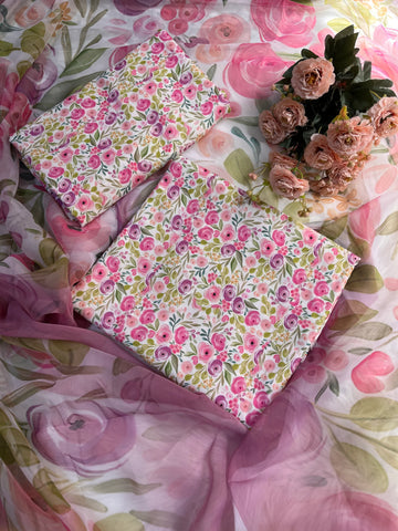 DIGITAL PRINTED SWISS LAWN 3pcs (UNSTICHED) (ROSE BLUSH)