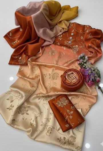 Digital Print Silk 3pcs (MUSTRD BANARSI)