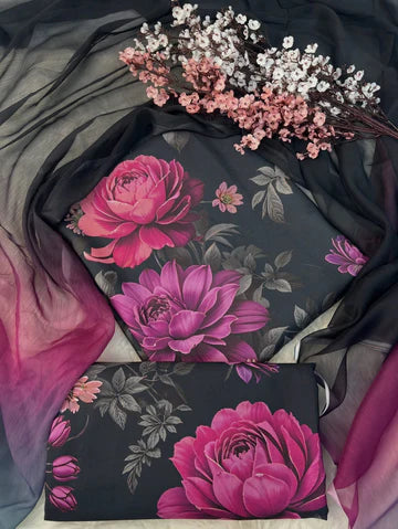 DIGITAL PRINTED SWISS LAWN 3pcs (UNSTICHED) ( IZNIK)
