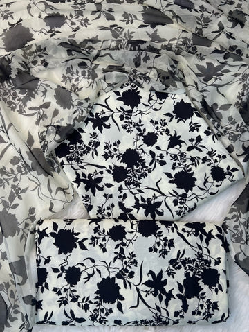DIGITAL PRINTED SWISS LAWN 3pcs (UNSTICHED) (ANEELA’S  SKIN)